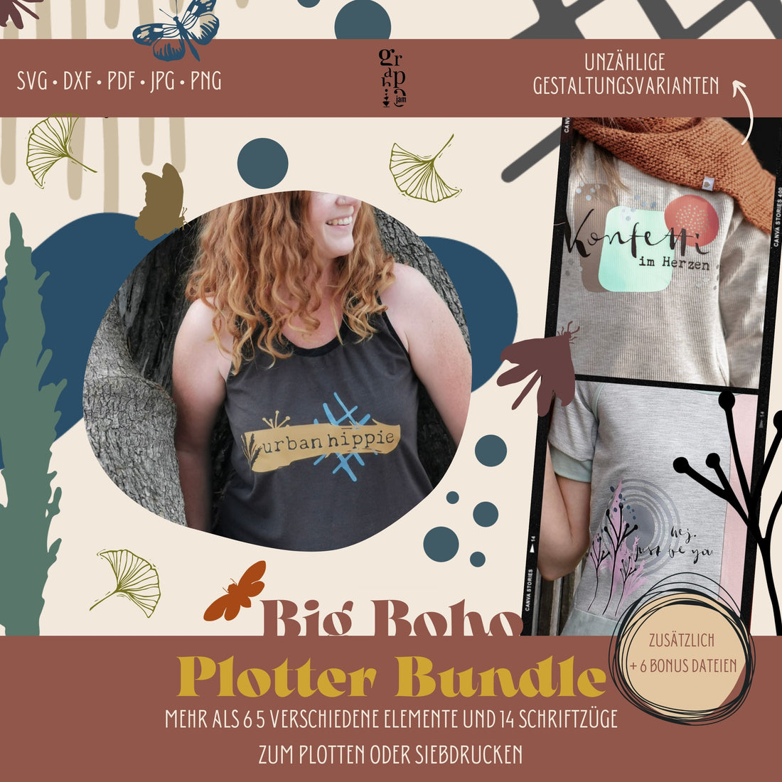 Big Boho-Plotter Bundle | DXF • SVG • PNG • PDF - Graphic Jam 