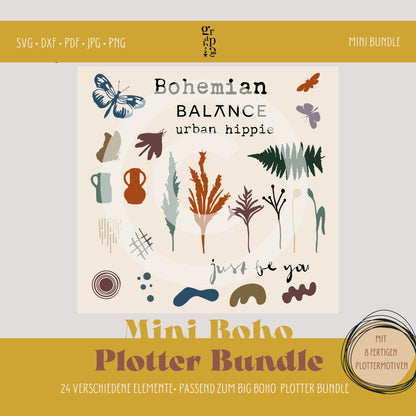 Mini Boho Plotter Bundle | DXF SVG PNG PDF - Graphic Jam 